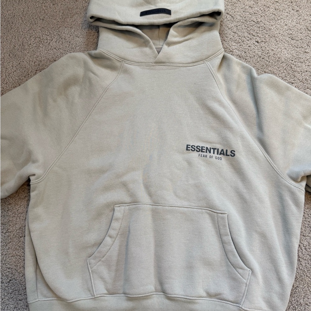 Fear of God Essentials Hoodie - Green Concrete